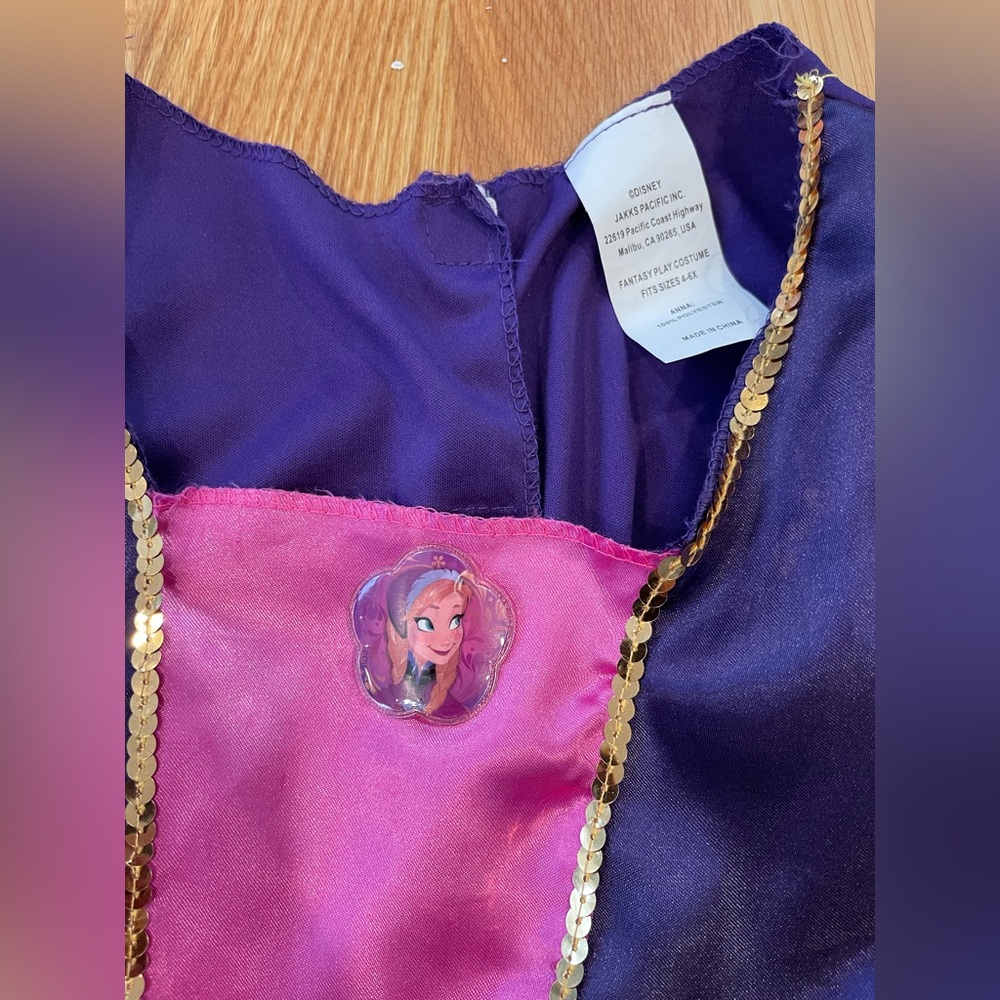 Last price Frozen Disney Anna dress 3-5 - Picture 2 of 3